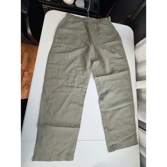 Abercrombie & Fitch Olive Green Pants Elastic Waist Casual Comfy Size S - Picture 1 of 5
